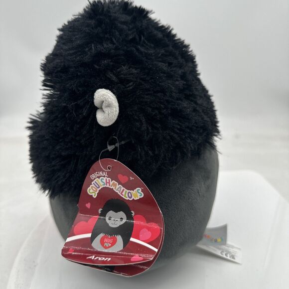 Squishmallows Aron Black Gorilla Plush Toy 8” Valentines Day Squad Heart Hug Me, - Picture 2 of 6